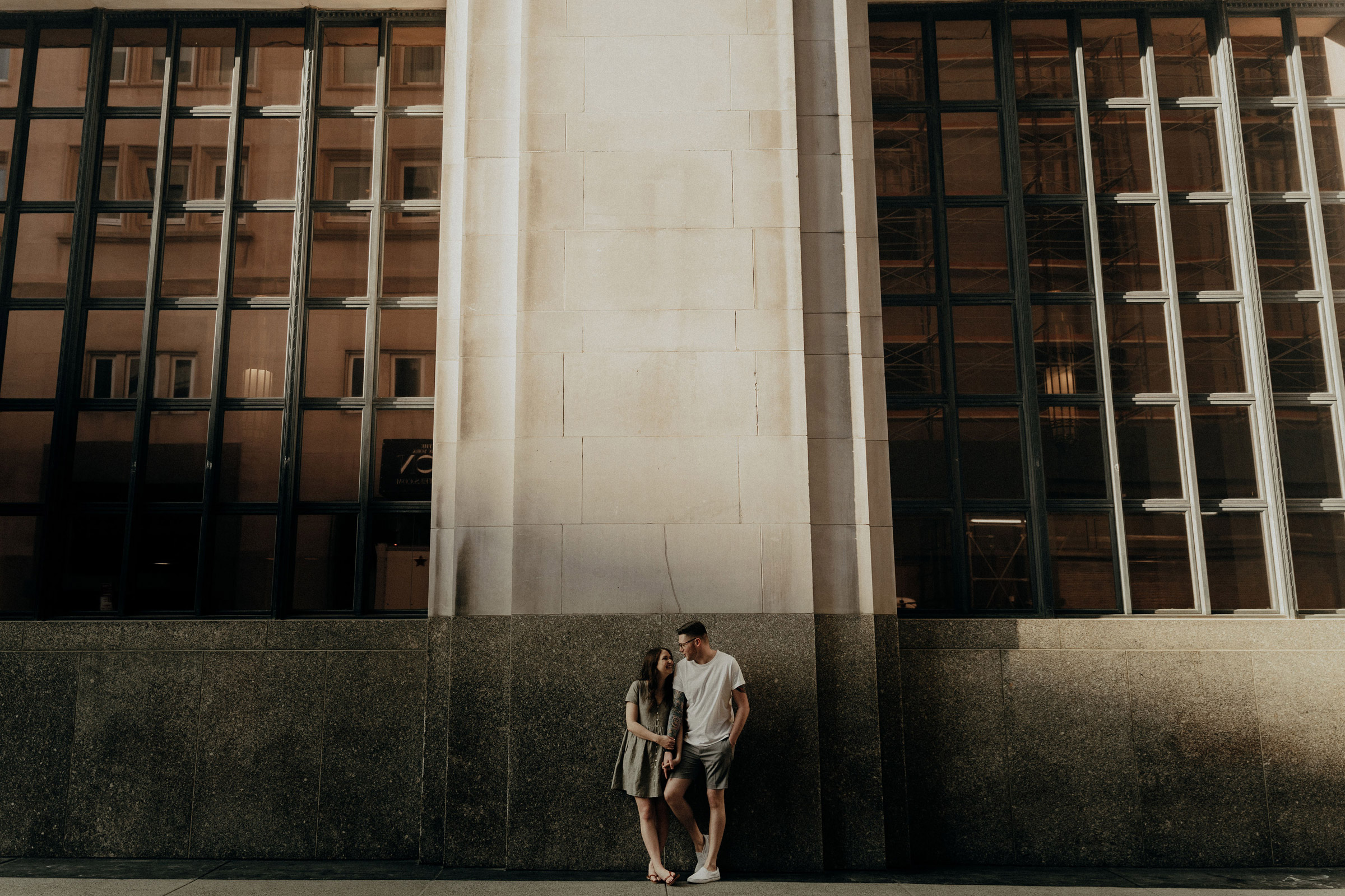 golden hour engagement photography in the flat iron district of new york city