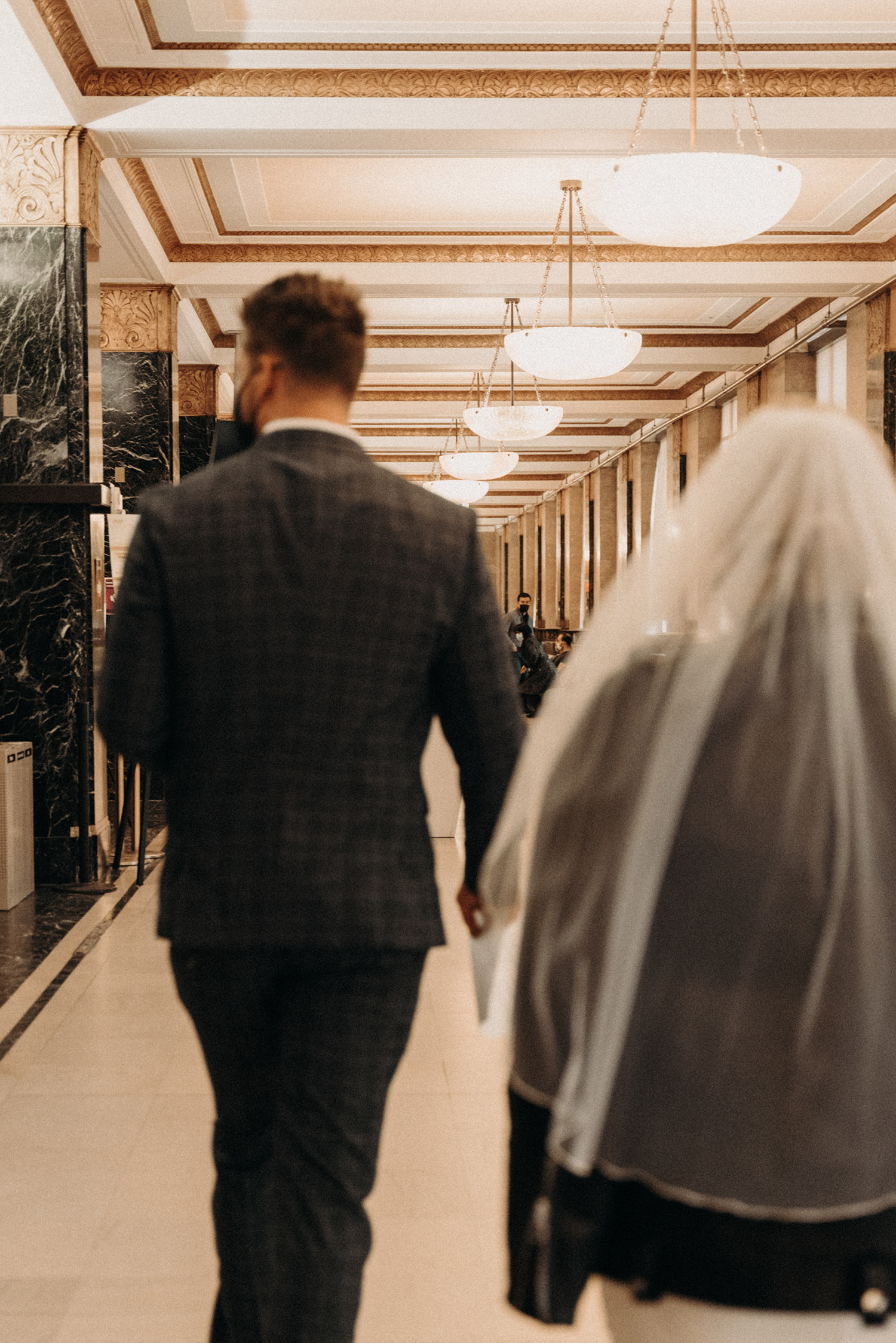 modern and playful city hall elopement photography in manhattan, new york