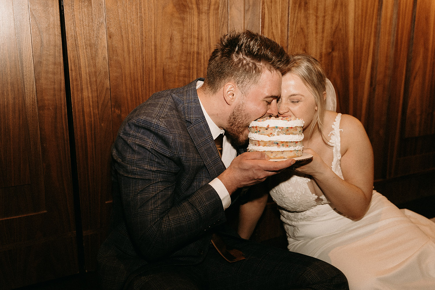 direct flash elopement photography for a modern and playful couple in New York City