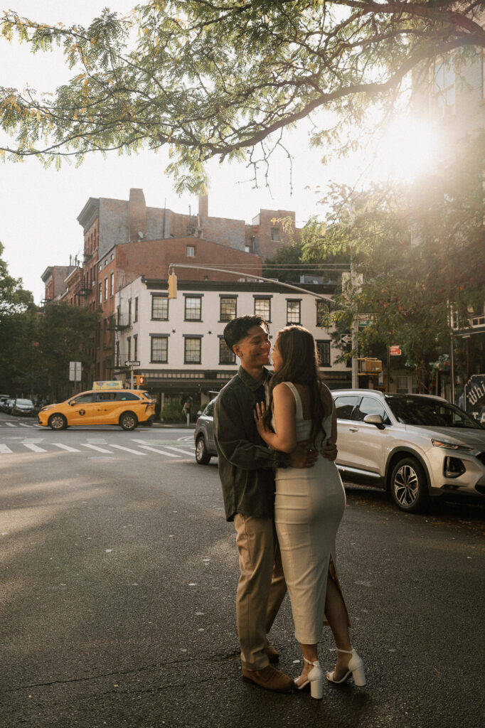 Golden Hour in West Village with sun dancing through the trees