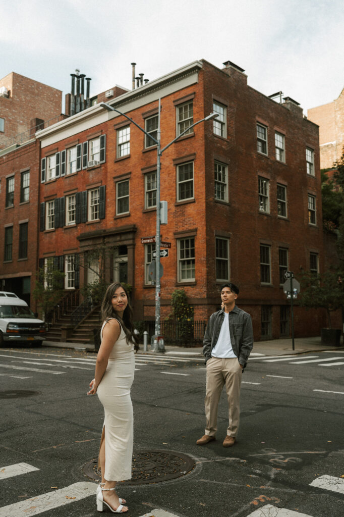 Sultry eyes and body language used to build engagement session