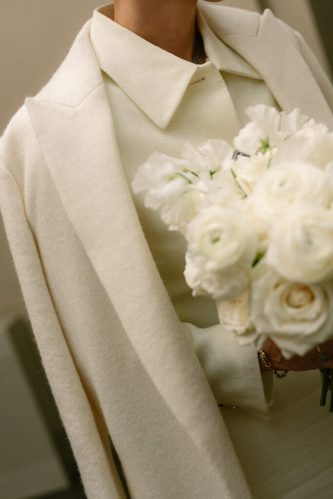 white rose bouquet 