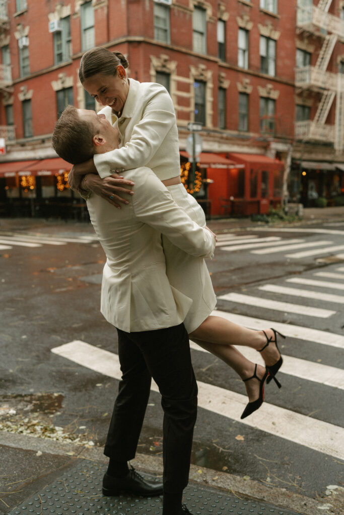 Urban setting for elopement day photos around New York City