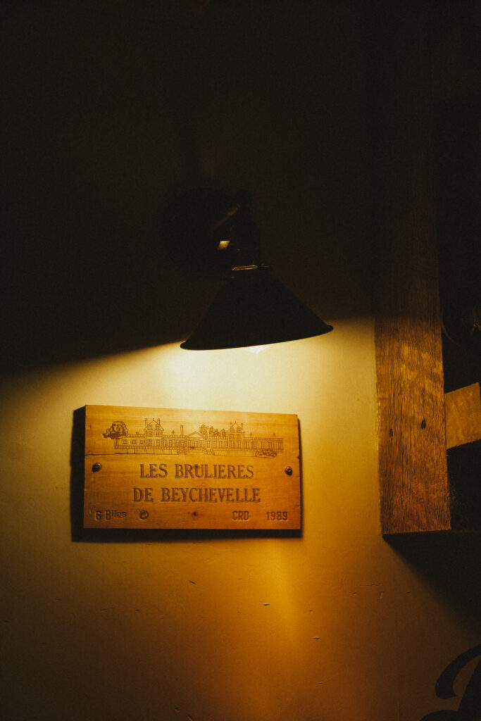 Les Brulieres De Beychevelle sign in St Tropez Bar of Manhattan NY 