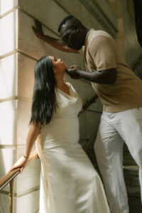 Sexy Library Shoot for engaged couple