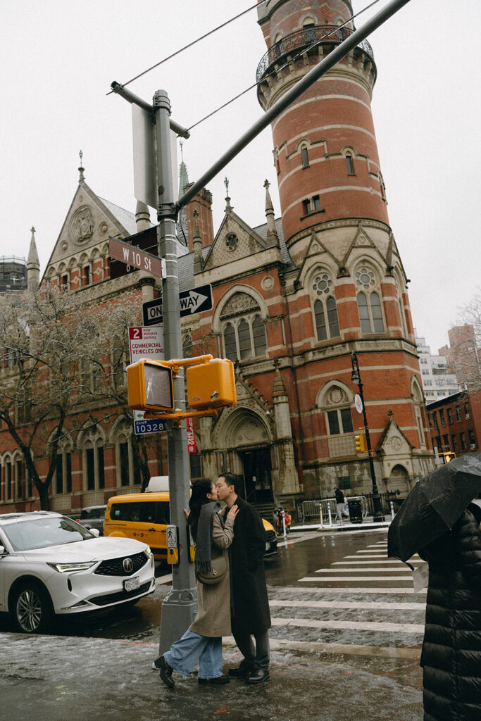 Winter engagement photo inspiration in the West Village, NYC.